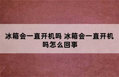 冰箱会一直开机吗 冰箱会一直开机吗怎么回事